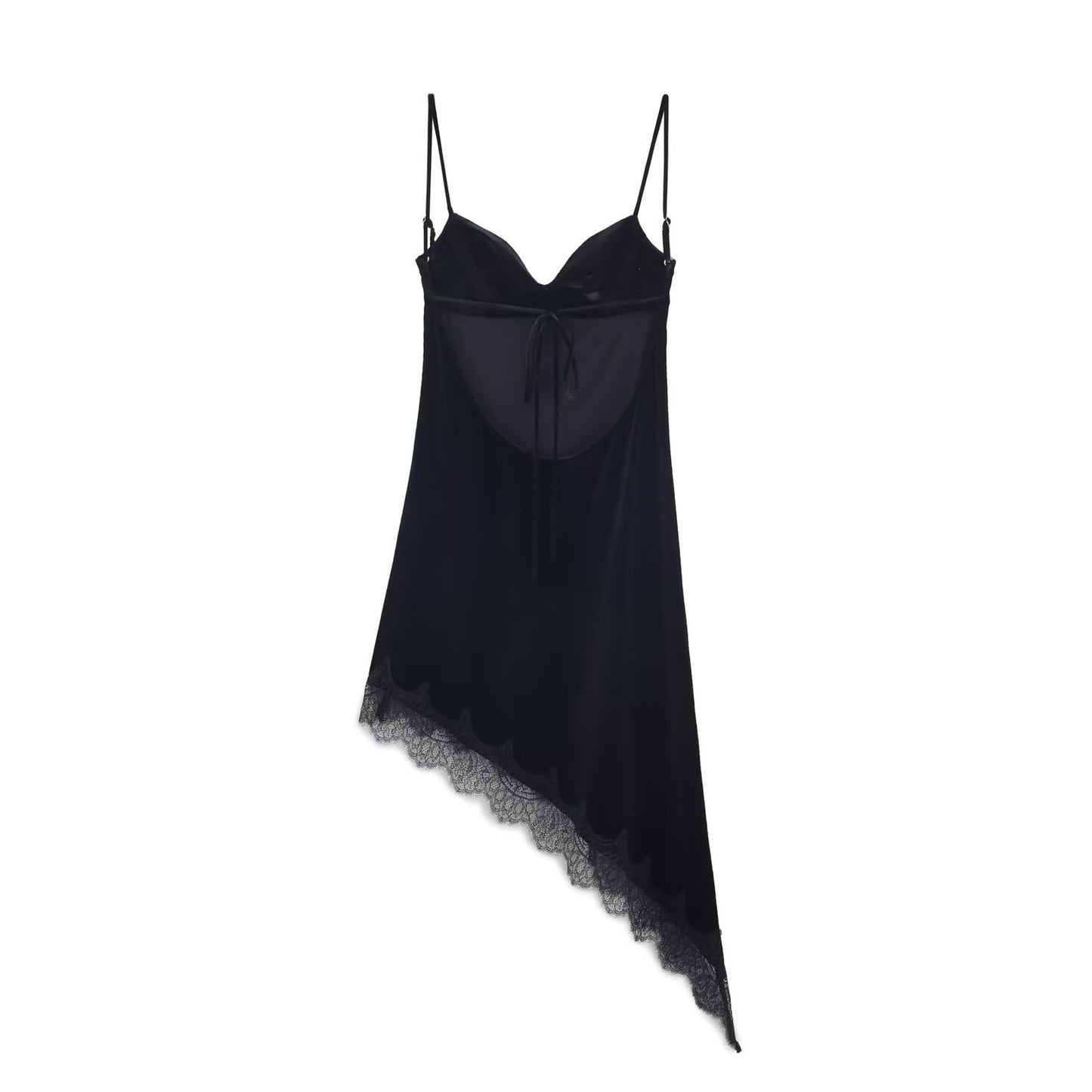 Sia | Elegant Satin Slip Dress Black