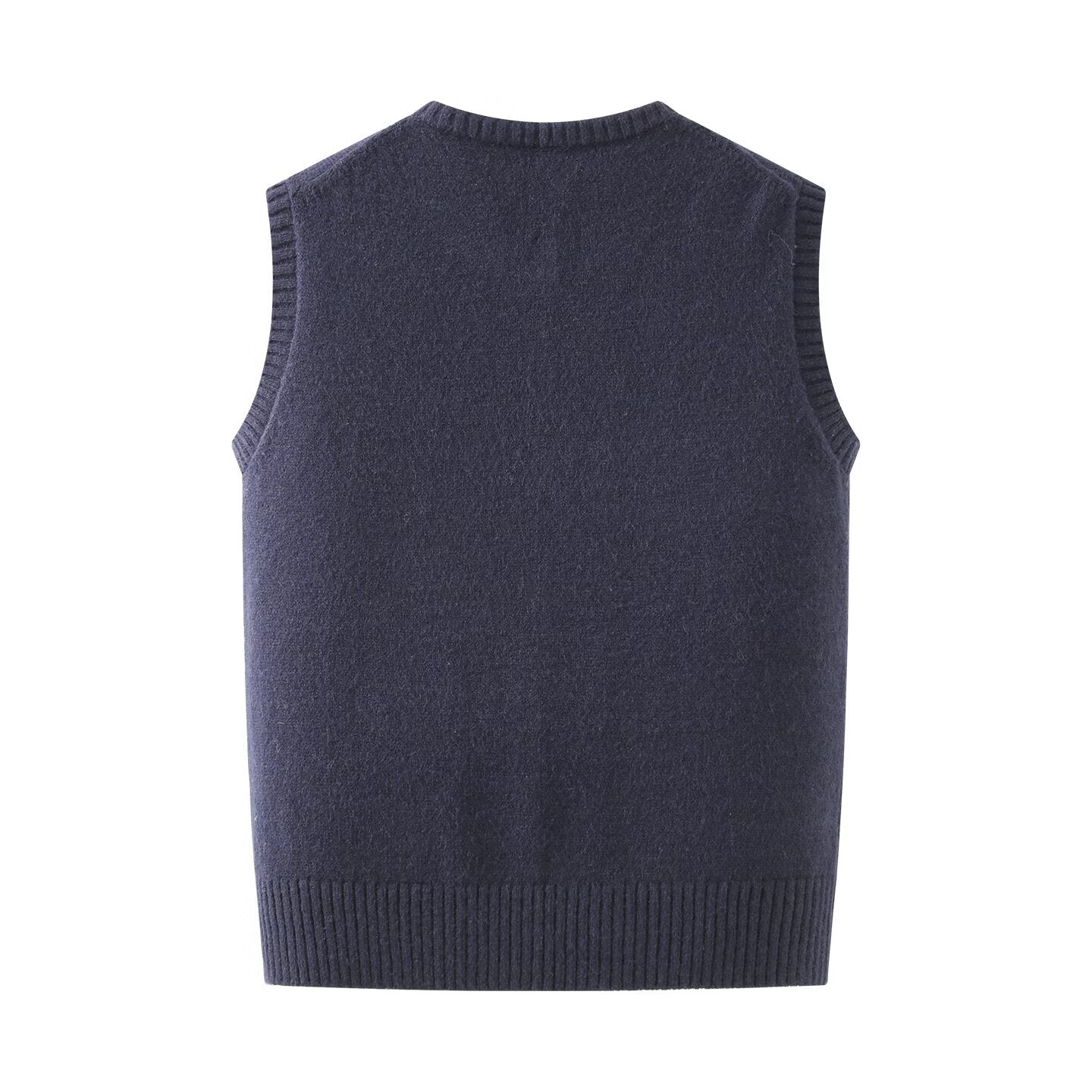 Lena | Sleeveless Knit Cardigan Navy Button Front