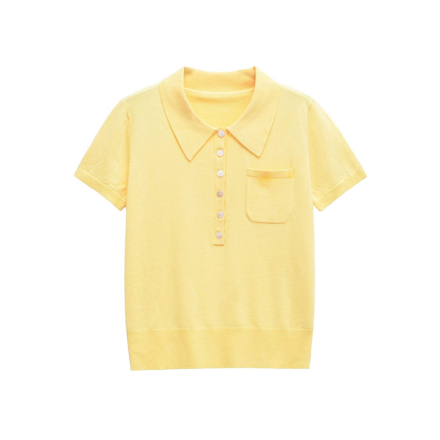 Sophie | Effortless Knitted Short Sleeve Polo Shirt