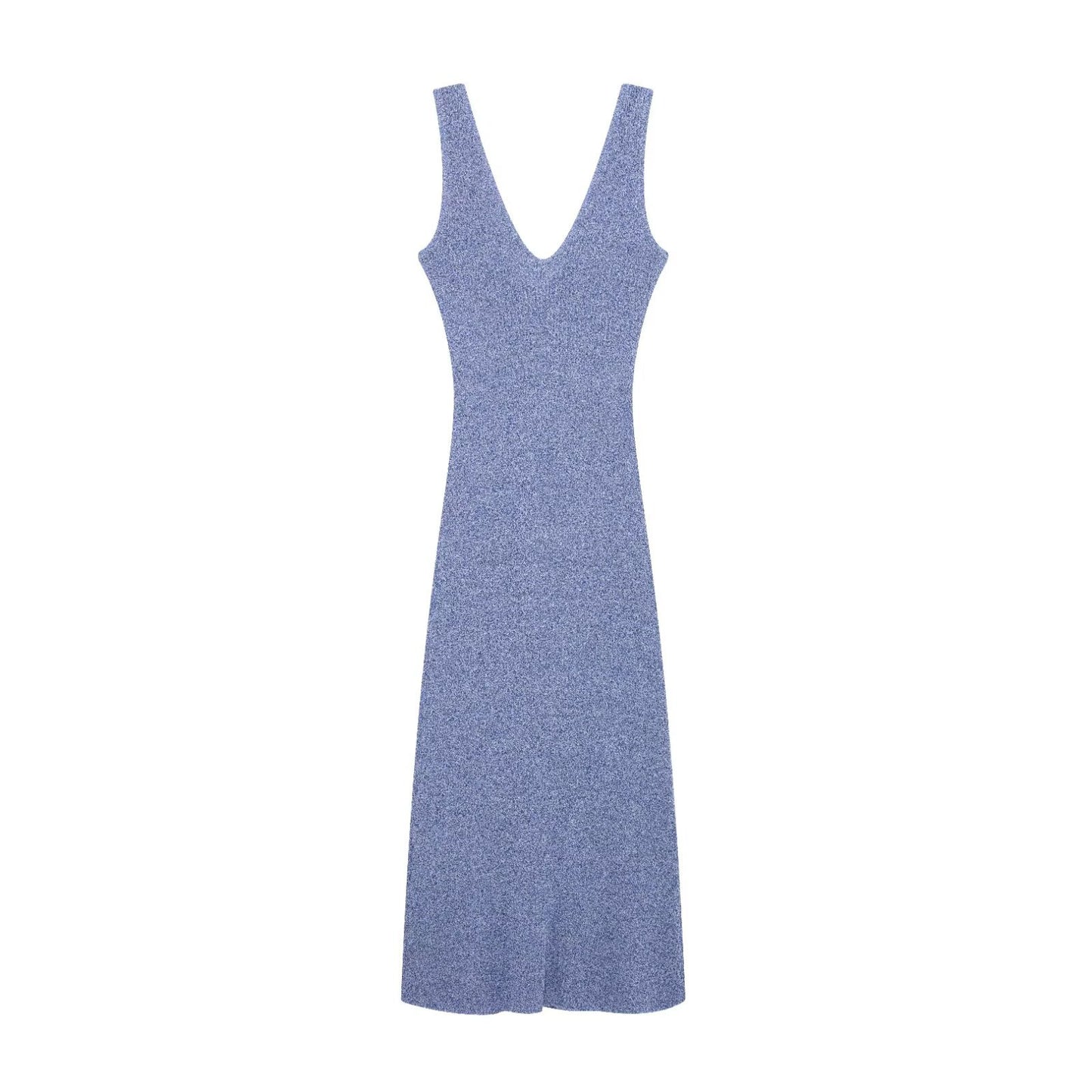 Luisa | Casual Knitted Maxi Dress Blue