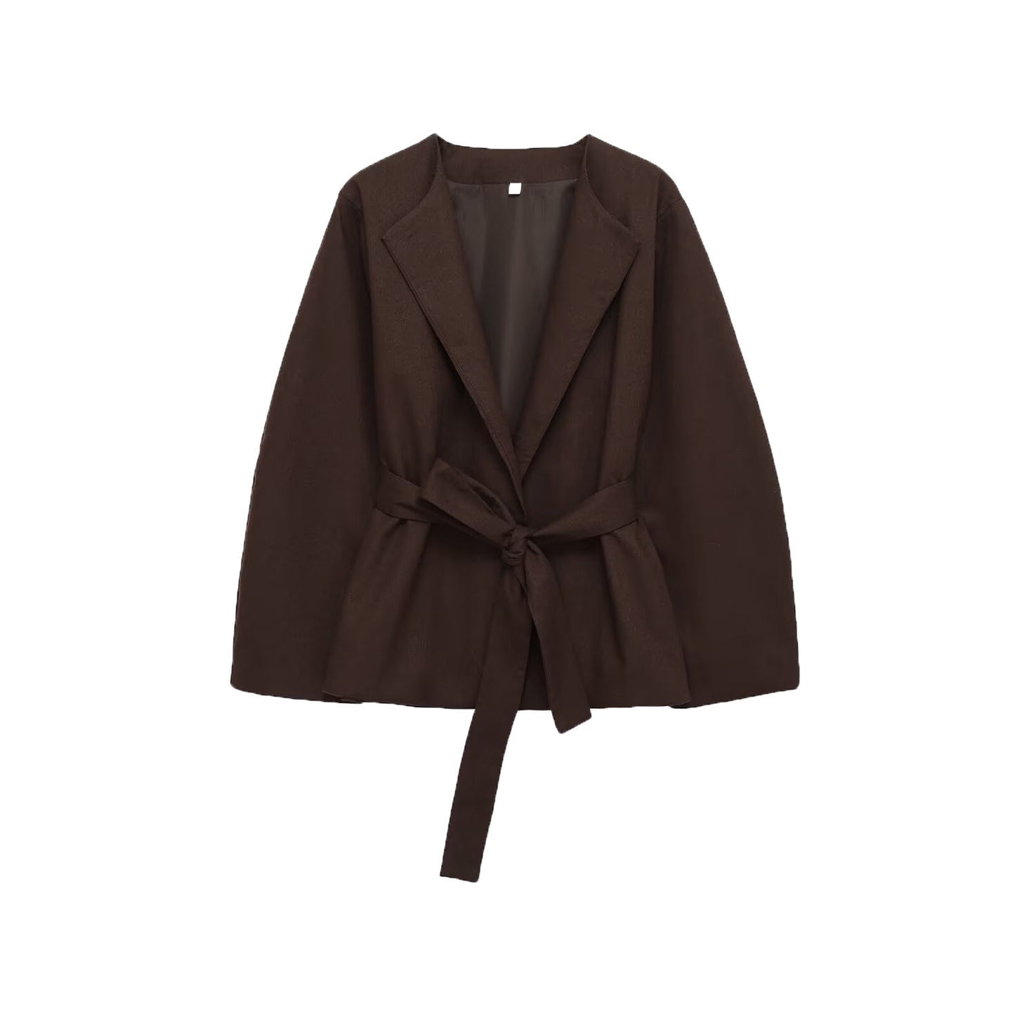 Kora | Smart Casual Belted Blazer Dark Brown