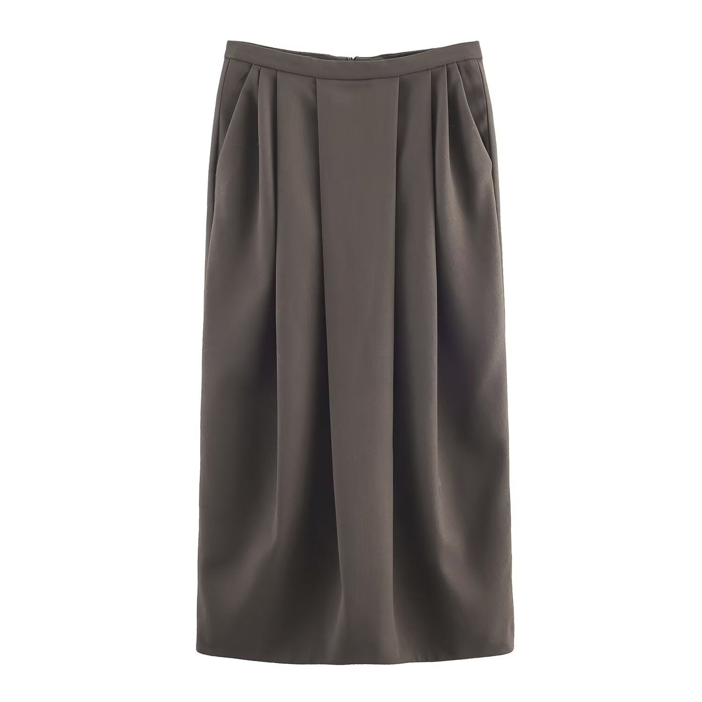 Clara | Dark Taupe Midi Skirt Suit