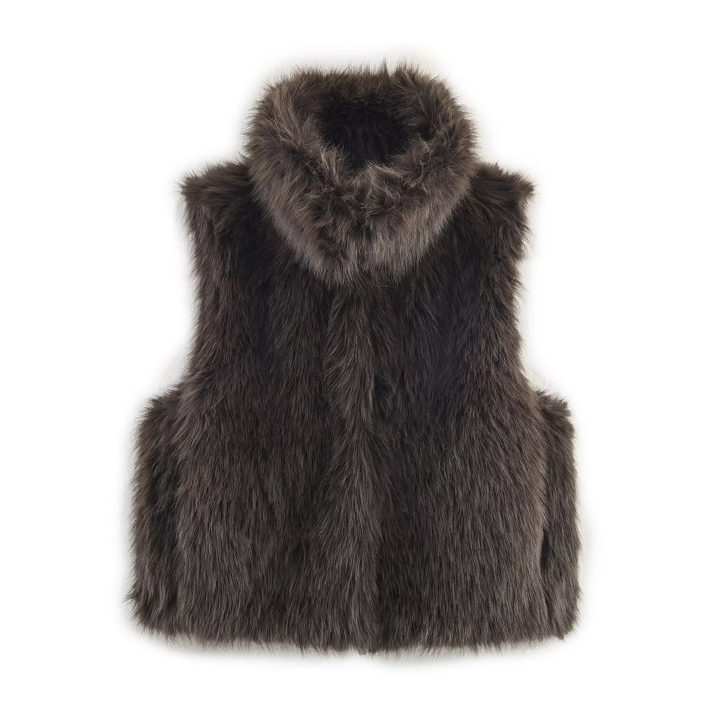 Margot | Faux Fur Vest Black Sleeveless