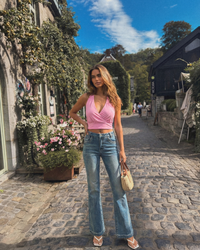 Lexi | High Waist Wide Leg Faded Jeans