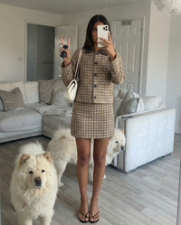Annabelle | Check Jacket Mini Skirt Co-ord Set