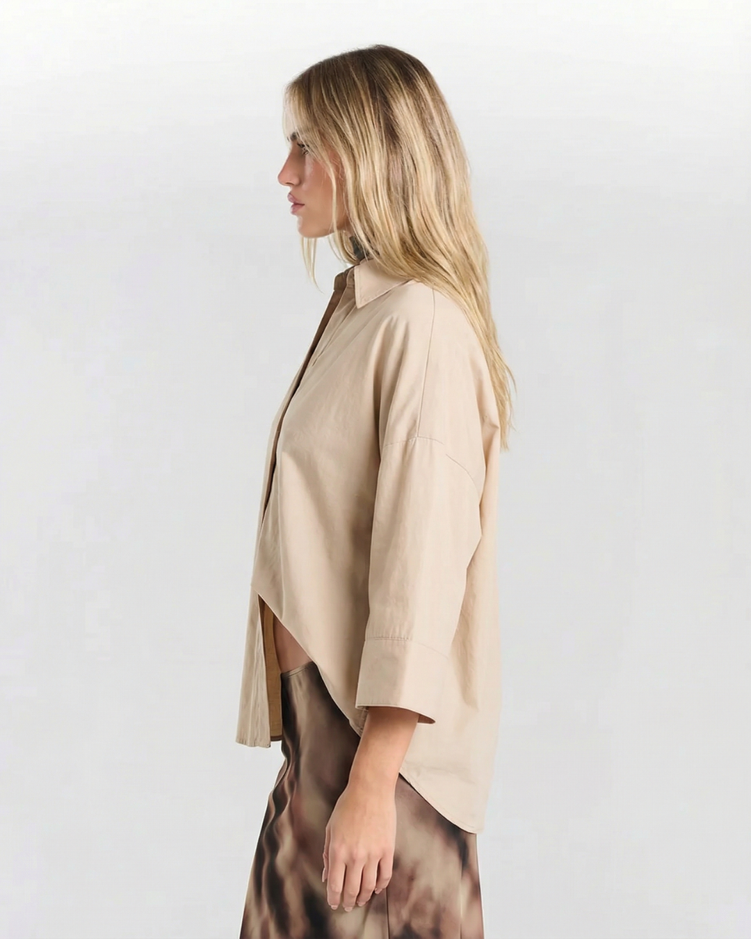 Isla | Summer Oversized Shirt Beige