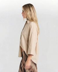 Allegra | Relaxed V-Neck Linen Shirt