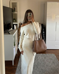 Arabella | Relaxed Off Shoulder Knit Top