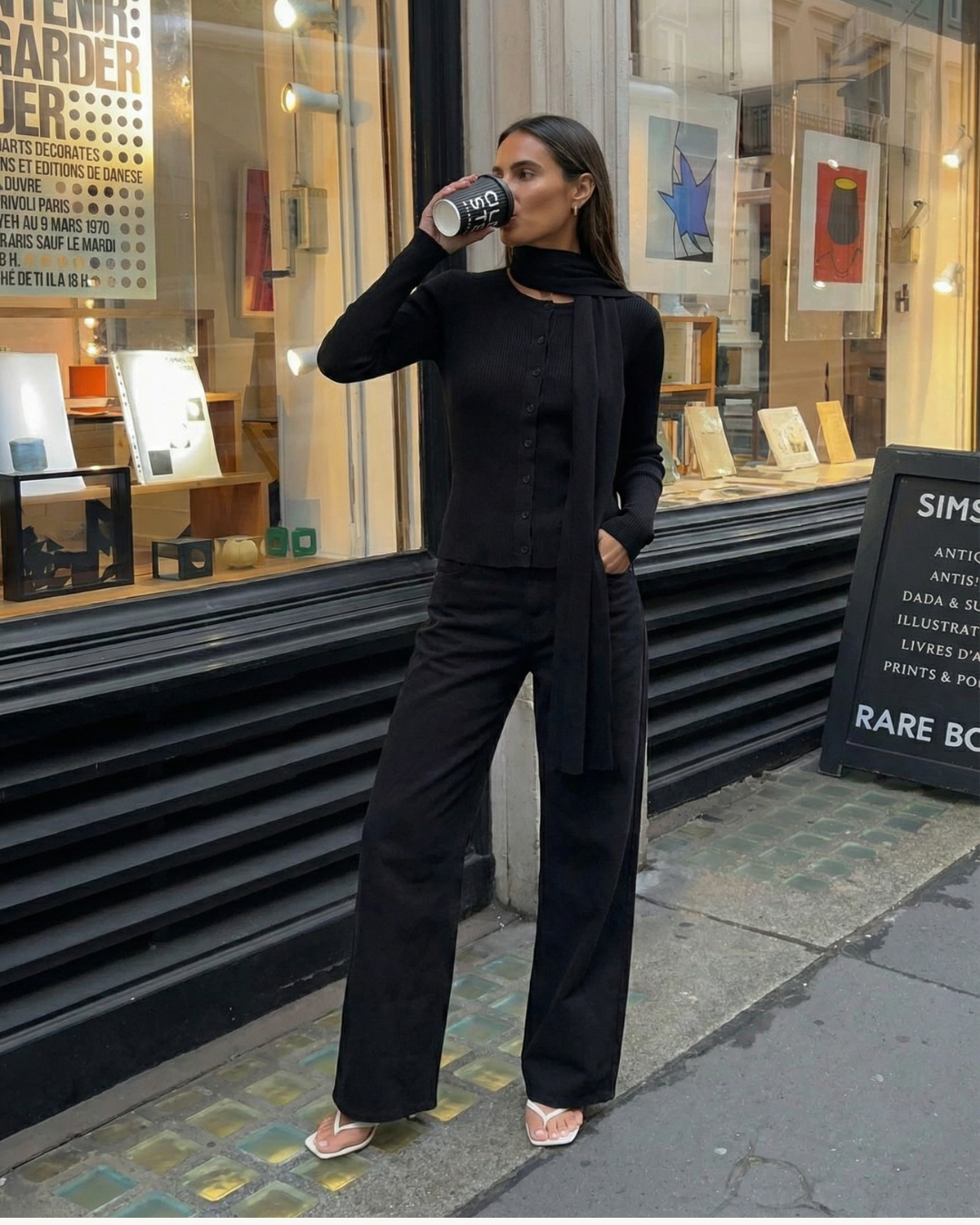 Nina | Round Neck Button Front Long Sleeve Ribbed Cropped Cardigan