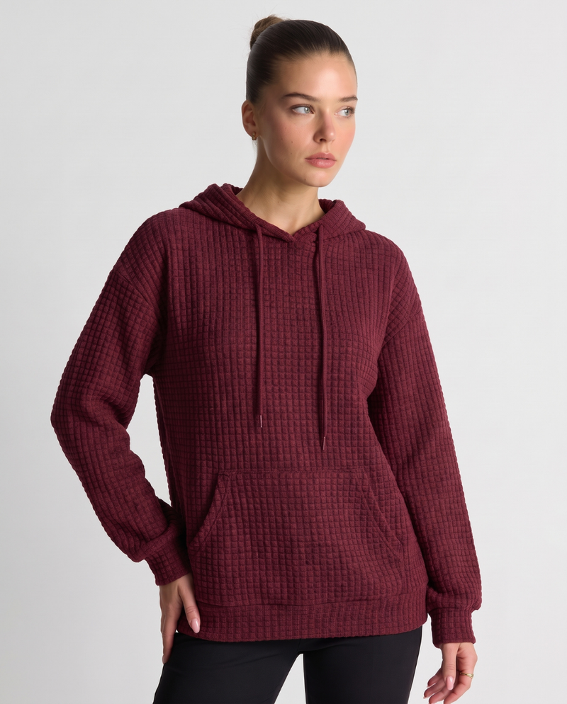 Marcelline | Women's Long Sleeve Pullover Hoodie Kangaroo Pocket