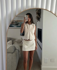 Ayla | Sleeveless Cropped Faux Fur Gilet