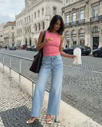 Ottilie | Ribbed Crew Neck Fitted Tank Top