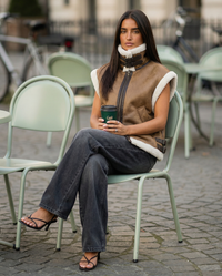 Eleanor | Faux Shearling Aviator-Style Gilet