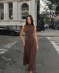 Lilah | High Neck Sleeveless Midi Dress