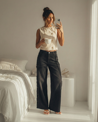 Alice | Cropped Double-Breasted Tailored Vest