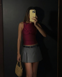 Anna | Tailored Pleated Mini Skirt