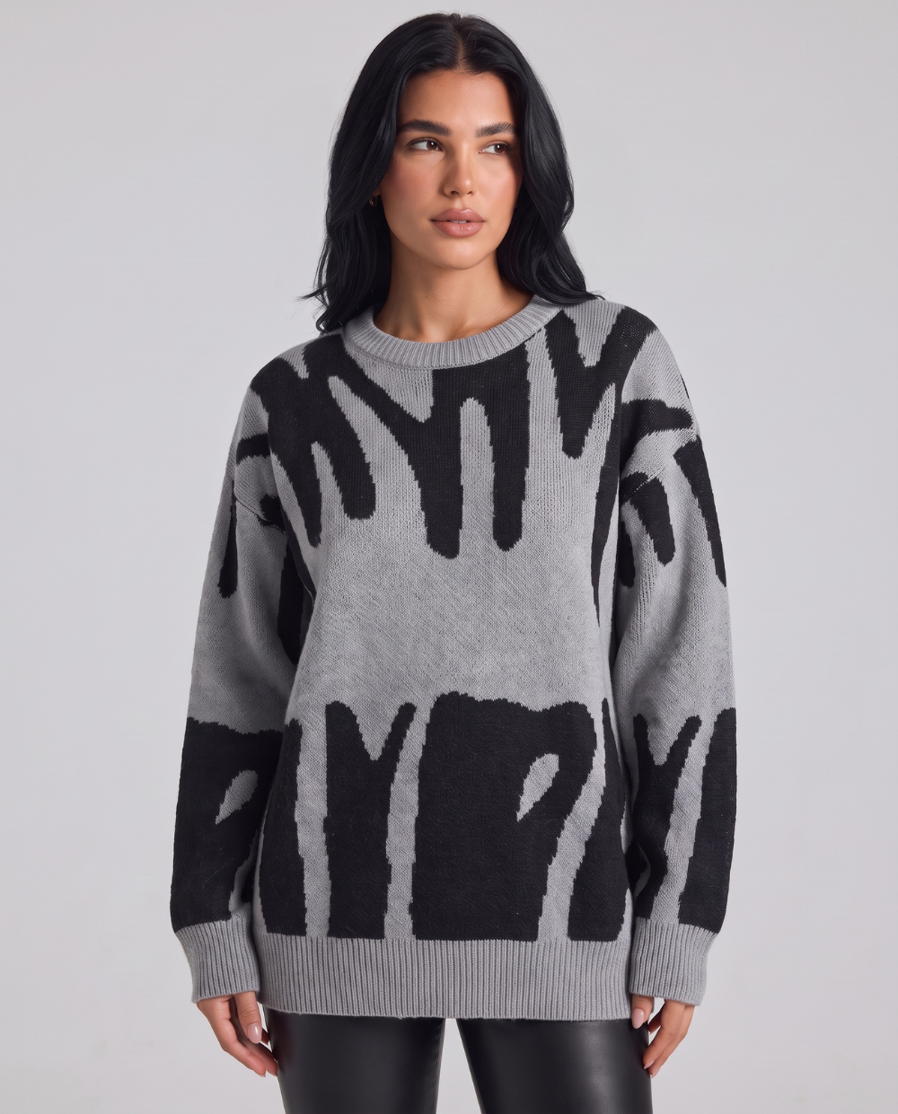 Norah | Women's Oversized Crew Neck Graphic Jumper