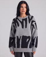 Norah | Women's Oversized Crew Neck Graphic Jumper