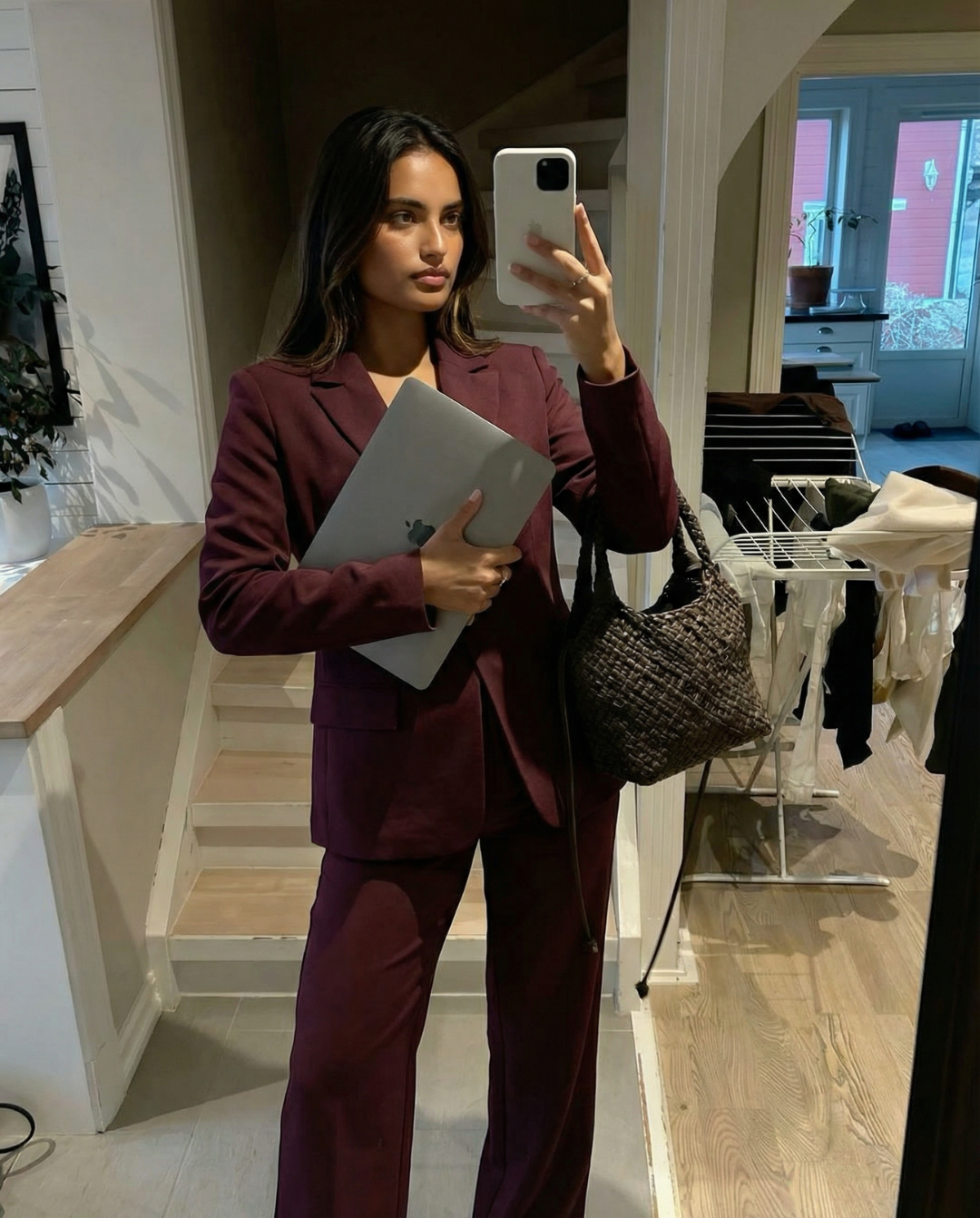 Victoria | Tailored Burgundy Single Breasted Suit