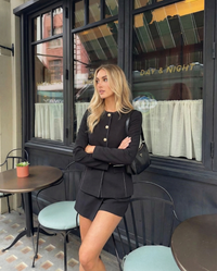 Pippa | Black Co Ord Set Gold Buttons