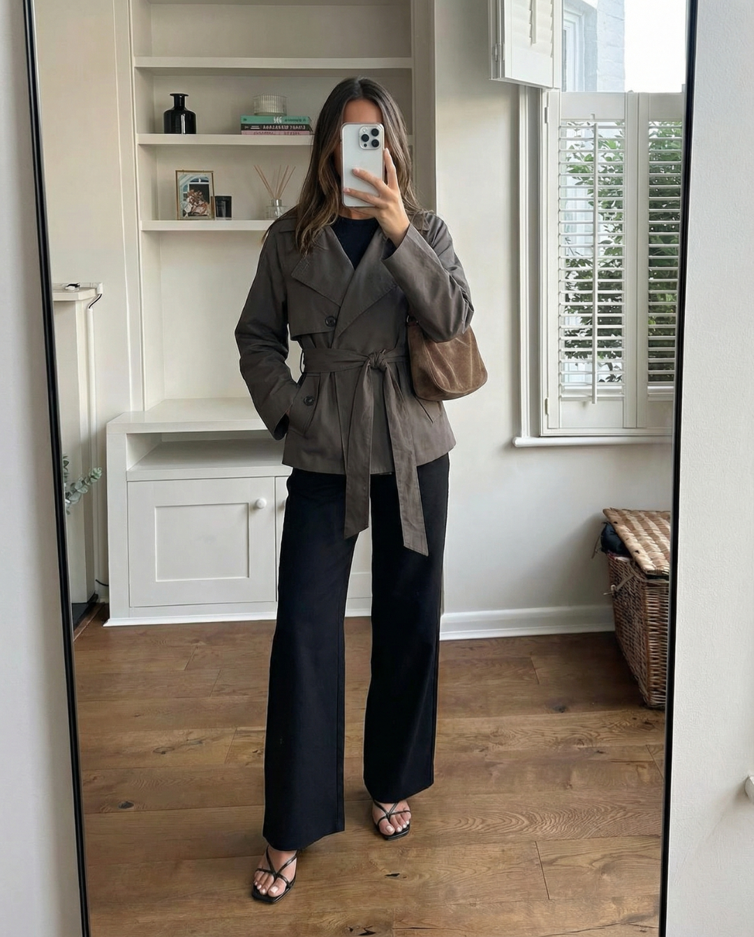 Aurora | Cropped Double-Breasted Trench Coat