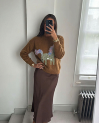 Cecilia | Relaxed Fluffy Knit Pony Print Top