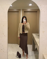 Orla | Cropped Faux Fur Button-Down Jacket
