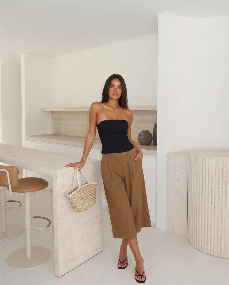 Aria | linen wide leg pants
