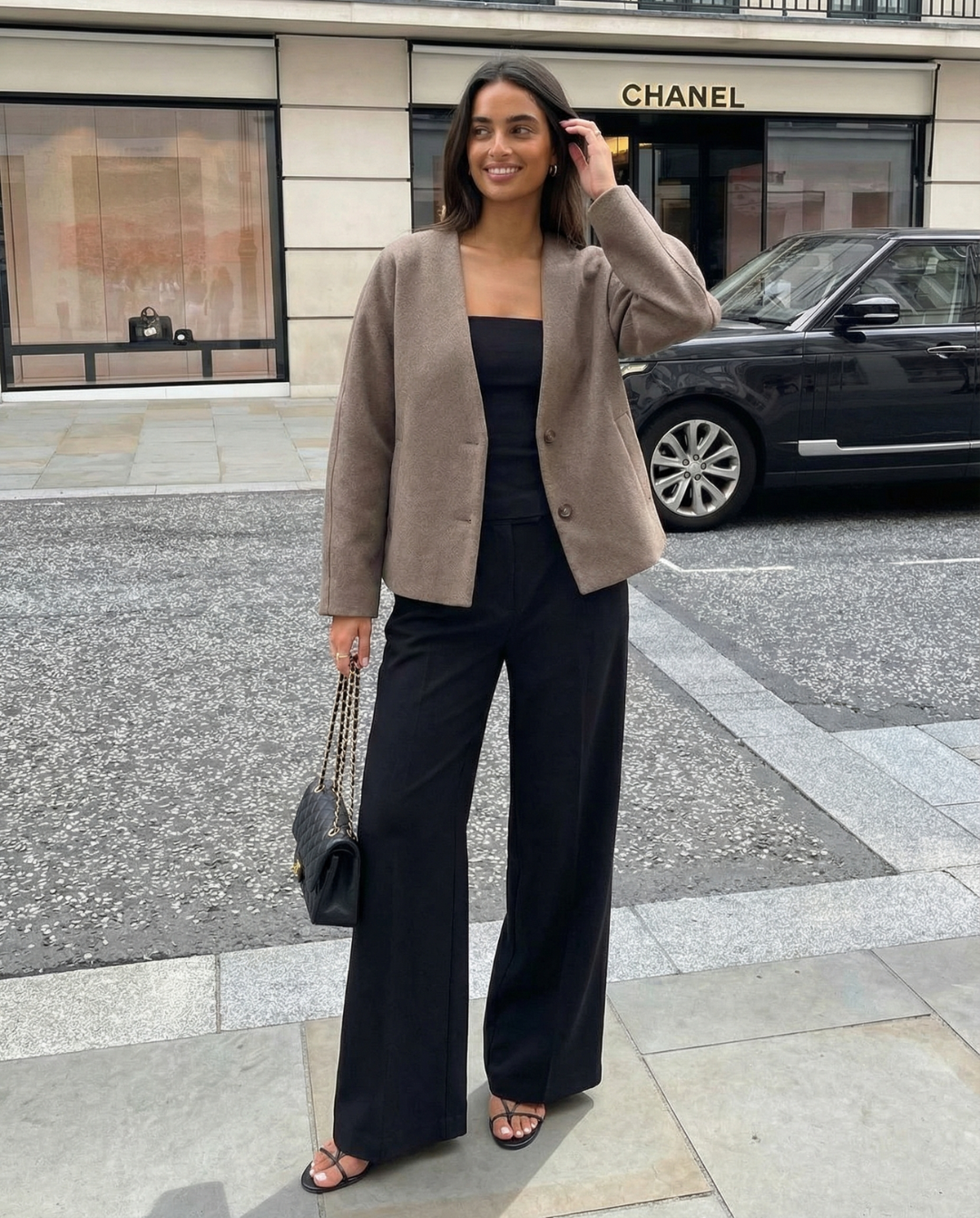 Nina | Collarless Cropped Blazer