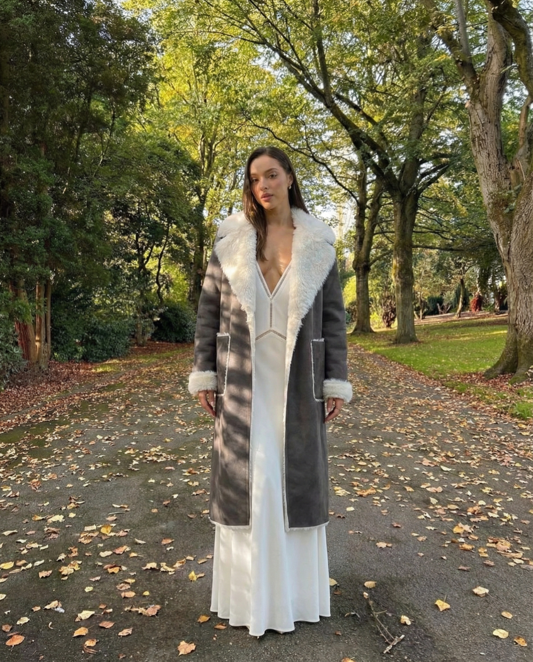 Elspeth | Longline Faux Shearling Coat