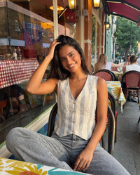 Millie | Striped Linen Vest