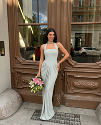 Jemima | Corset Halter Neck Maxi Dress