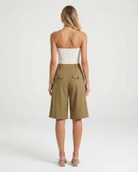 Jessica | High-Waist Front-Pleat Wide-Leg Tailored Shorts