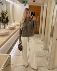 Clementine | Relaxed Cropped Marl Knit Cardigan