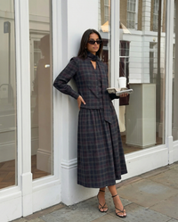 Anna | Plaid Woven Top Midi Skirt Co-ord Set