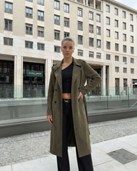 Megan | Longline Double-Breasted Trench Coat