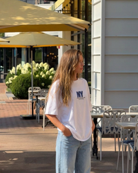 Mia | White Oversized NY Graphic Tee