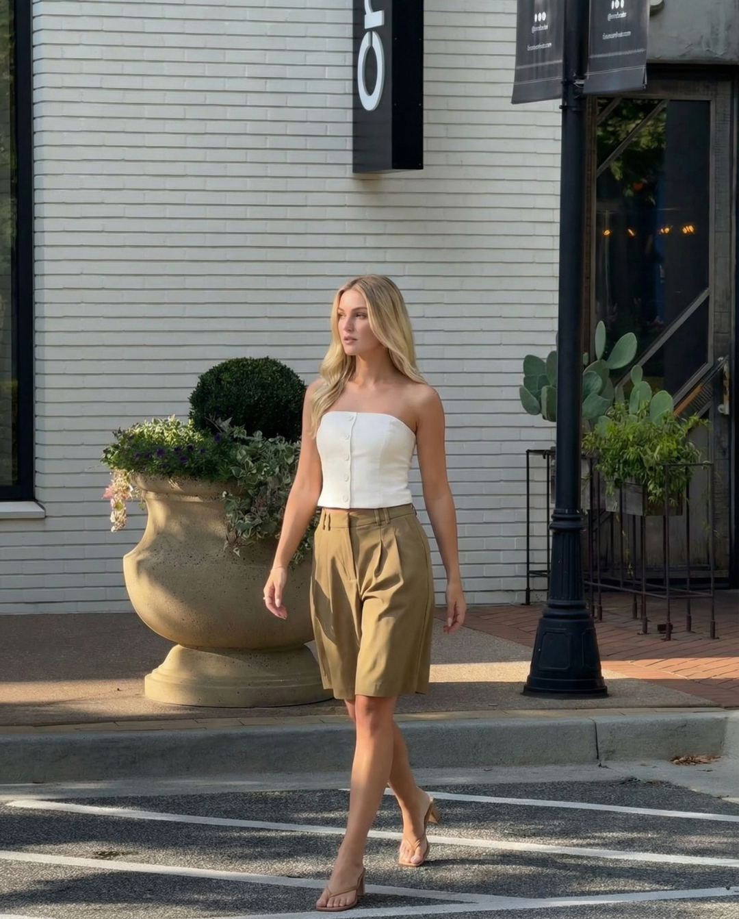 Jessica | High-Waist Front-Pleat Wide-Leg Tailored Shorts