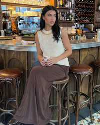 Francesca | Chunky Open-Knit Vest with Chain Detail