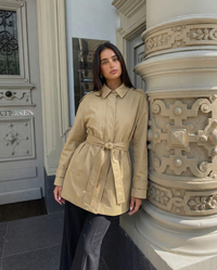 Elsie | Belted Cropped Trench Coat