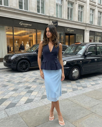 Lola | Sleeveless V-Neck Peplum Top