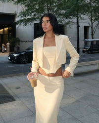 Florence | Corset Cropped Blazer Summer Co-ord Set
