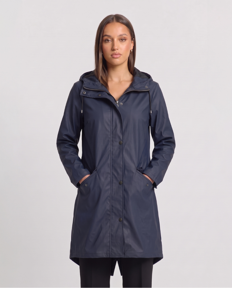 Nadia | Women's Hooded Mid-Length A-Line Coat