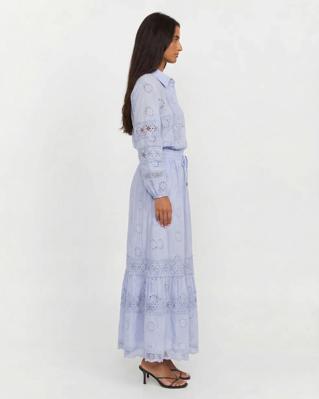 Willow | Blue Tiered Maxi Dress Set