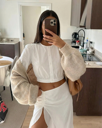 Juno | Cropped Puff Sleeve Top