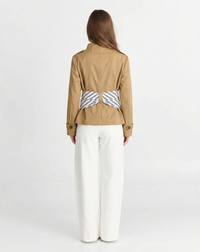 Tabitha | Camel Cropped Trench Coat