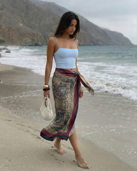 Poppy | Paisley Print Wrap Maxi Skirt