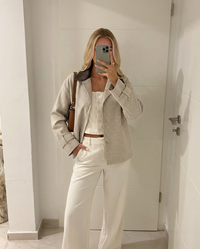 Zara | Cropped Check Blazer