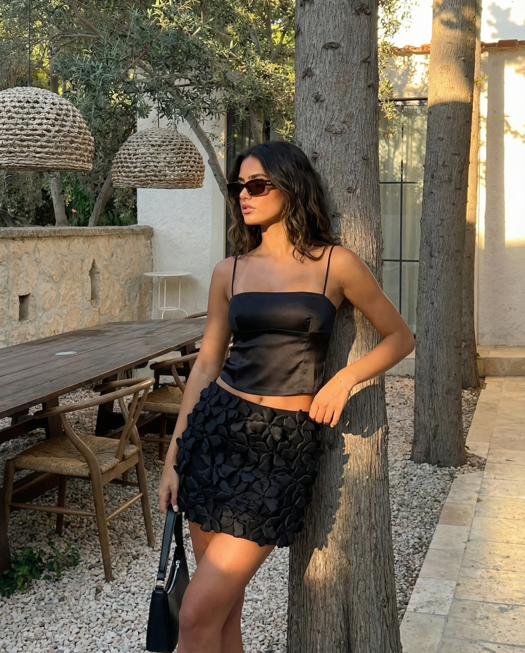 Lucy | 3D Floral Appliqué Mini Skirt