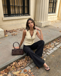 Polly | Polo Collar Ribbed Knit Top